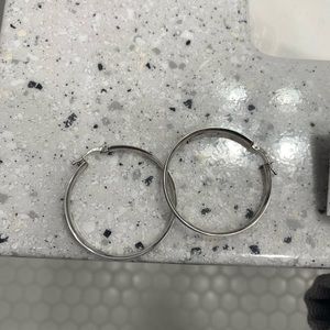 Kay’s crushed diamond hoop earrings